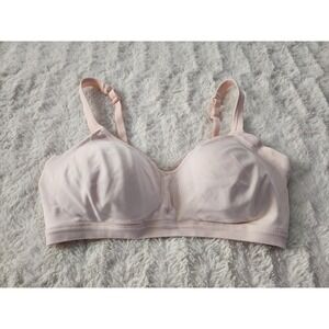 Warner's Easy Does It Wire Free Bra Back Closure Light Pink Womens Medium